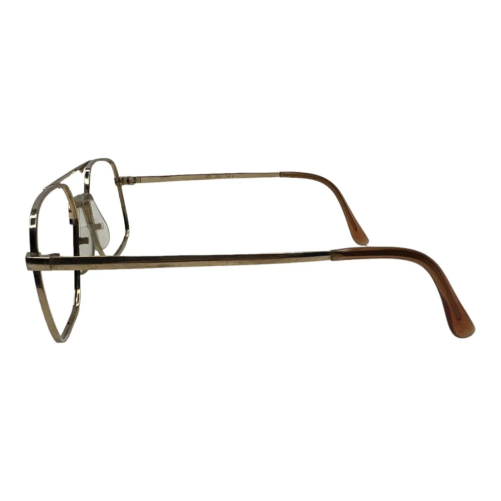 AOSafety Vintage Eyeglasses Frame AO787 OC-1000‎ 59-15-145 Gold Full Rim H3224